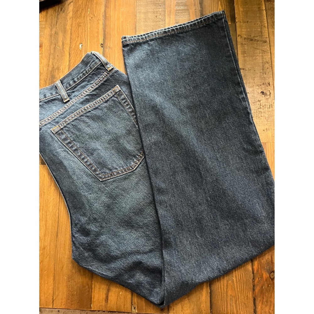 OLD NAVY Boot-Cut Jeans Classic Denim Mens 36x32 Dark Blue Workwear Casual